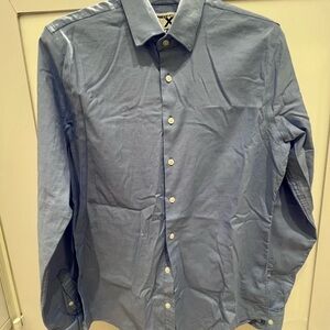 Men's Blue Button-Up Shirt